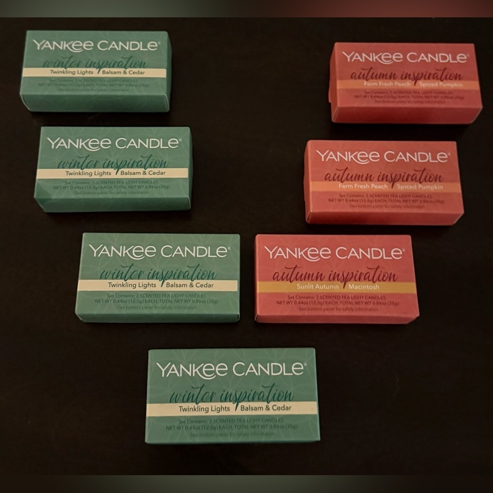 Yankee Candle Fall & Winter Tea Light Bundle | Seasonal Scent Set | 14 Total - Picture 2 of 3